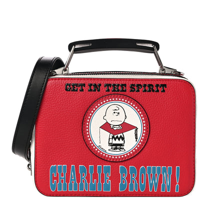 Marc Jacobs X Peanuts Calfskin The Box Crossbody Red 1 of 12