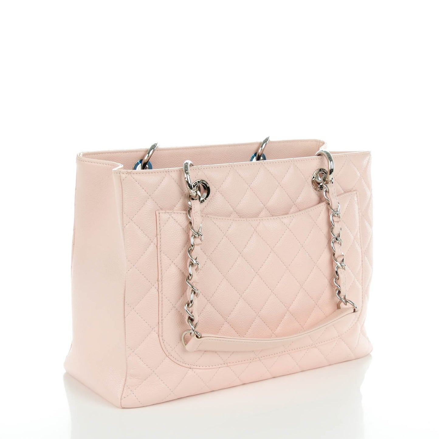 Caviar Quilted Grand Shopping Tote GST Light Pink