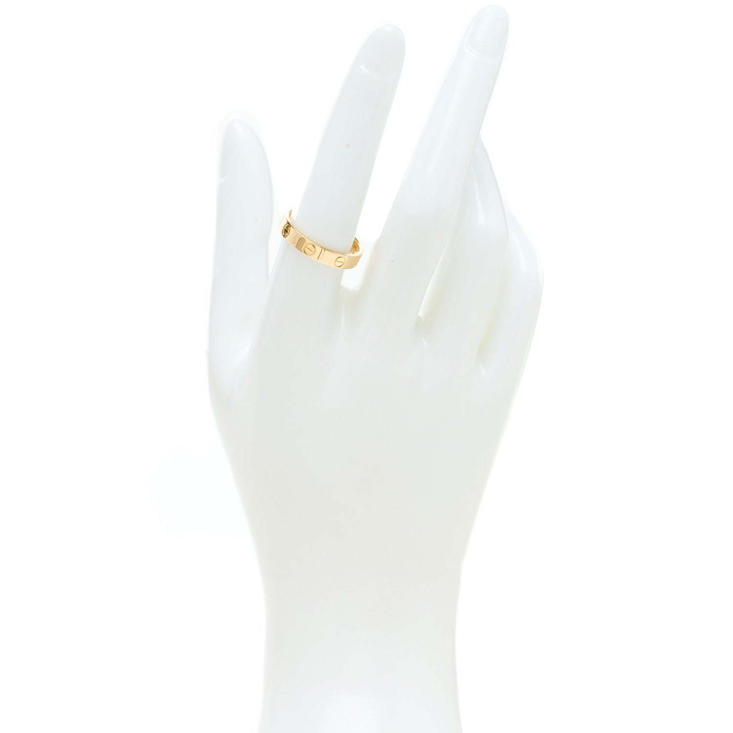Cartier 18K Yellow Gold 3.5mm LOVE Wedding Band Ring 56 7.5 2 of 5