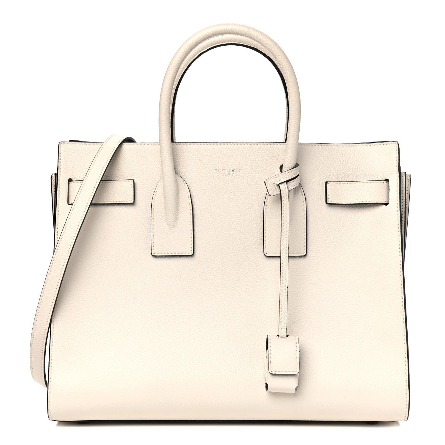 Saint Laurent Grained Calfskin Small Sac De Jour Dove Porcellana Black 1 of 10
