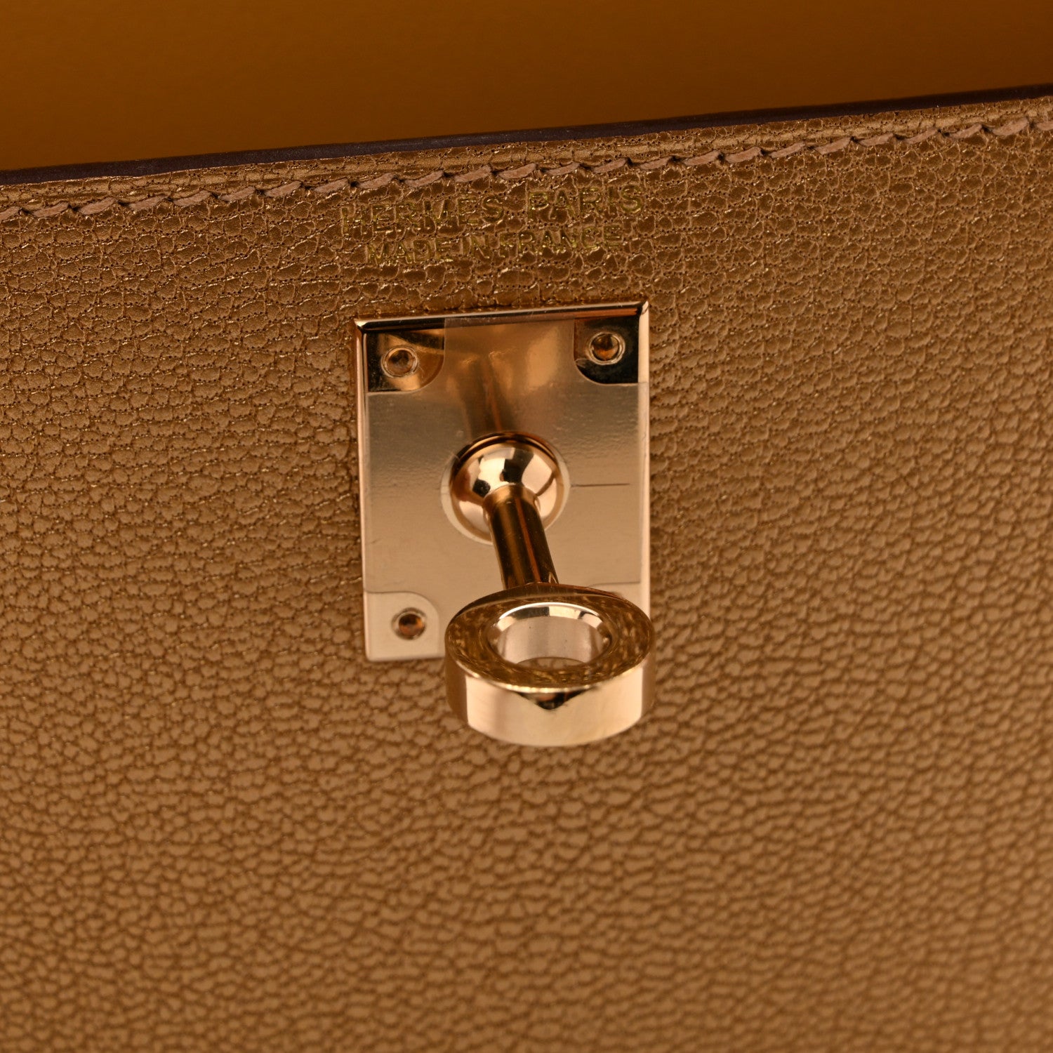 Hermes Metallic Chevre Chamkilight Mini Kelly Sellier 20 Dore 6 of 11