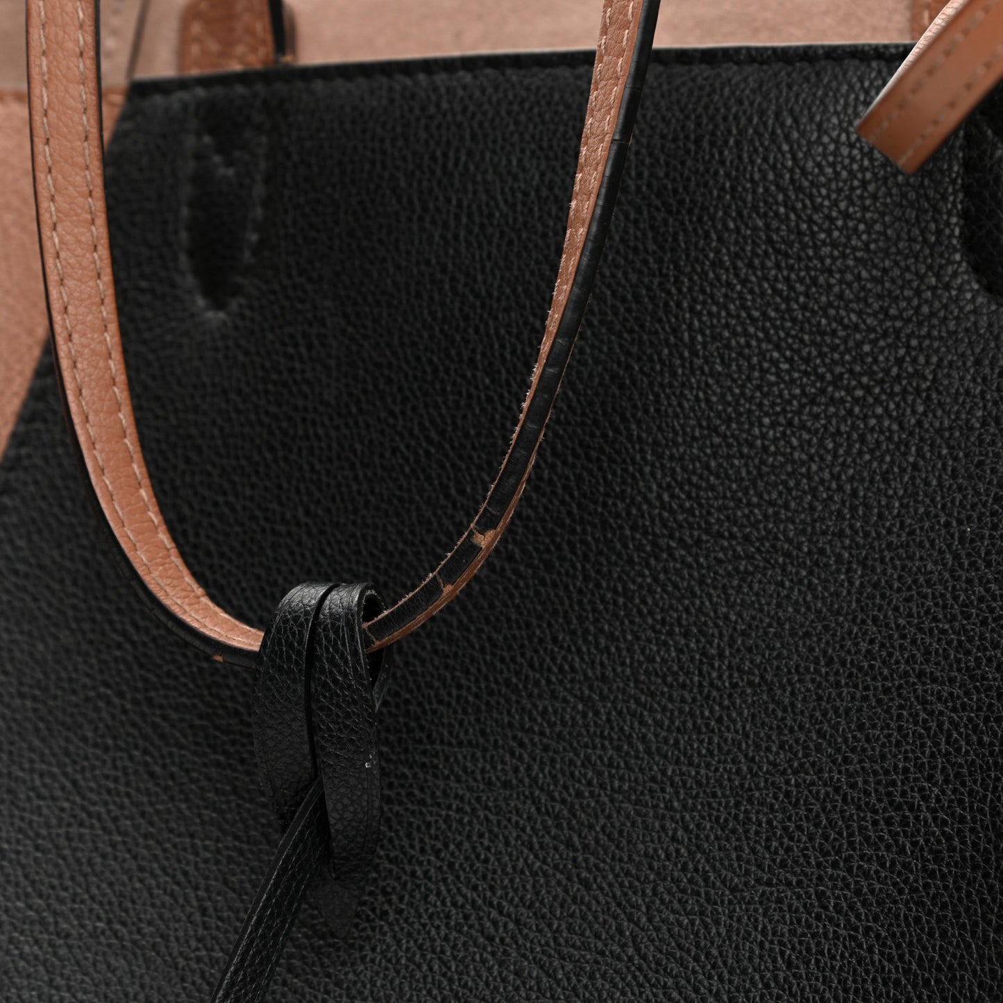 Calfskin Lockme Cabas Bois de Rose Black