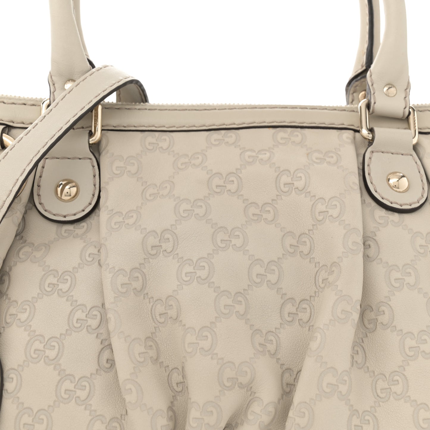 Guccissima Medium Sukey Tote White