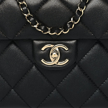 Chanel Caviar Quilted Mini Retro Twist Top Handle Flap Black 8 of 11
