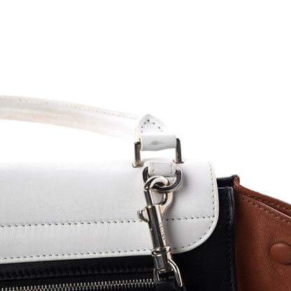 Celine Smooth Calfskin Suede Medium Tri-Color Trapeze White 11 of 15