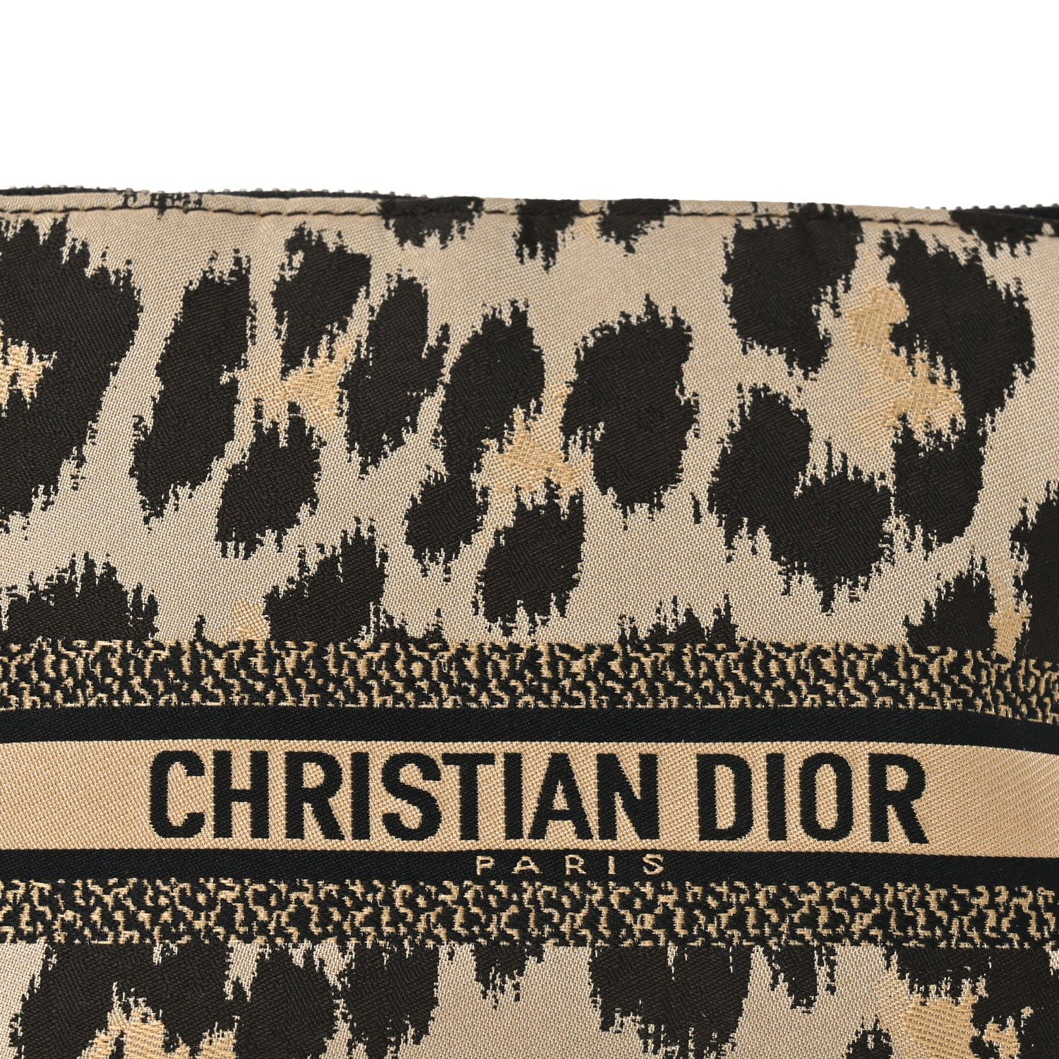Christian Dior Canvas Mizza Embroidered Leopard DiorTravel Nomad Pouch Beige 8 of 10