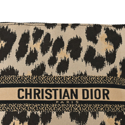 Christian Dior Canvas Mizza Embroidered Leopard DiorTravel Nomad Pouch Beige 8 of 10