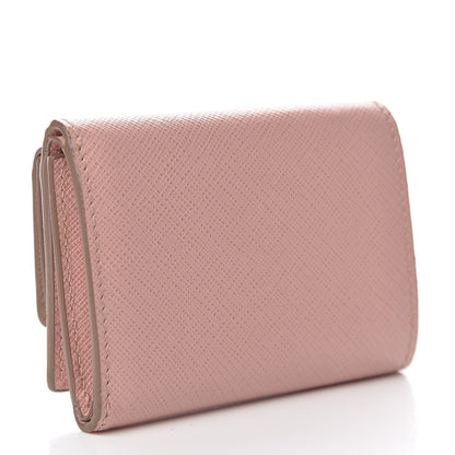 Prada Saffiano Multicolor Tri-Fold Compact Wallet Cipria Orchidea 3 of 9