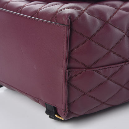Givenchy Rubberized Canvas Quilted Duo Backpack Aubergine 9 of 10