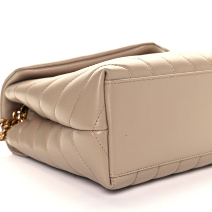Saint Laurent Calfskin Y Quilted Monogram Small Loulou Chain Satchel Dark Beige 7 of 8