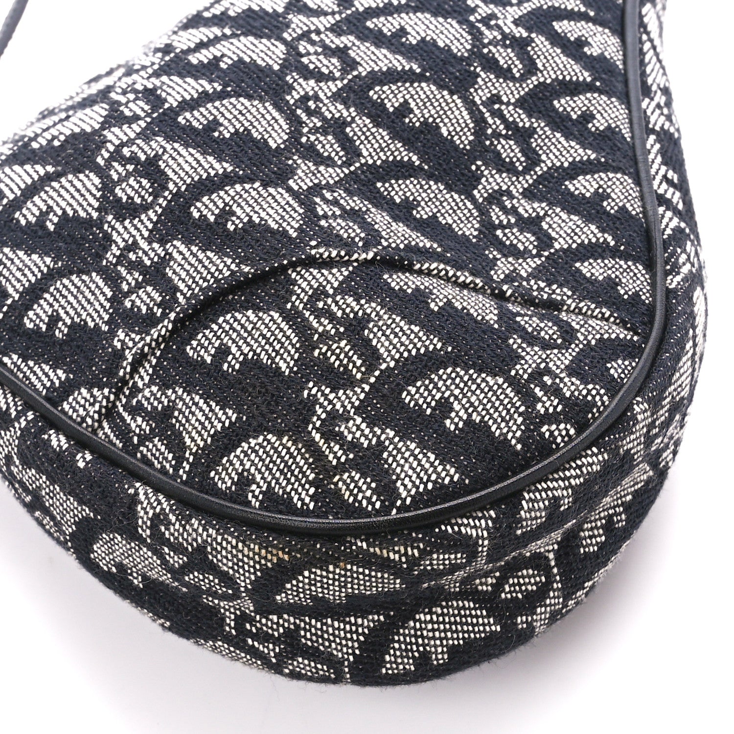 Christian Dior Monogram Mini Saddle Pochette Black 9 of 10