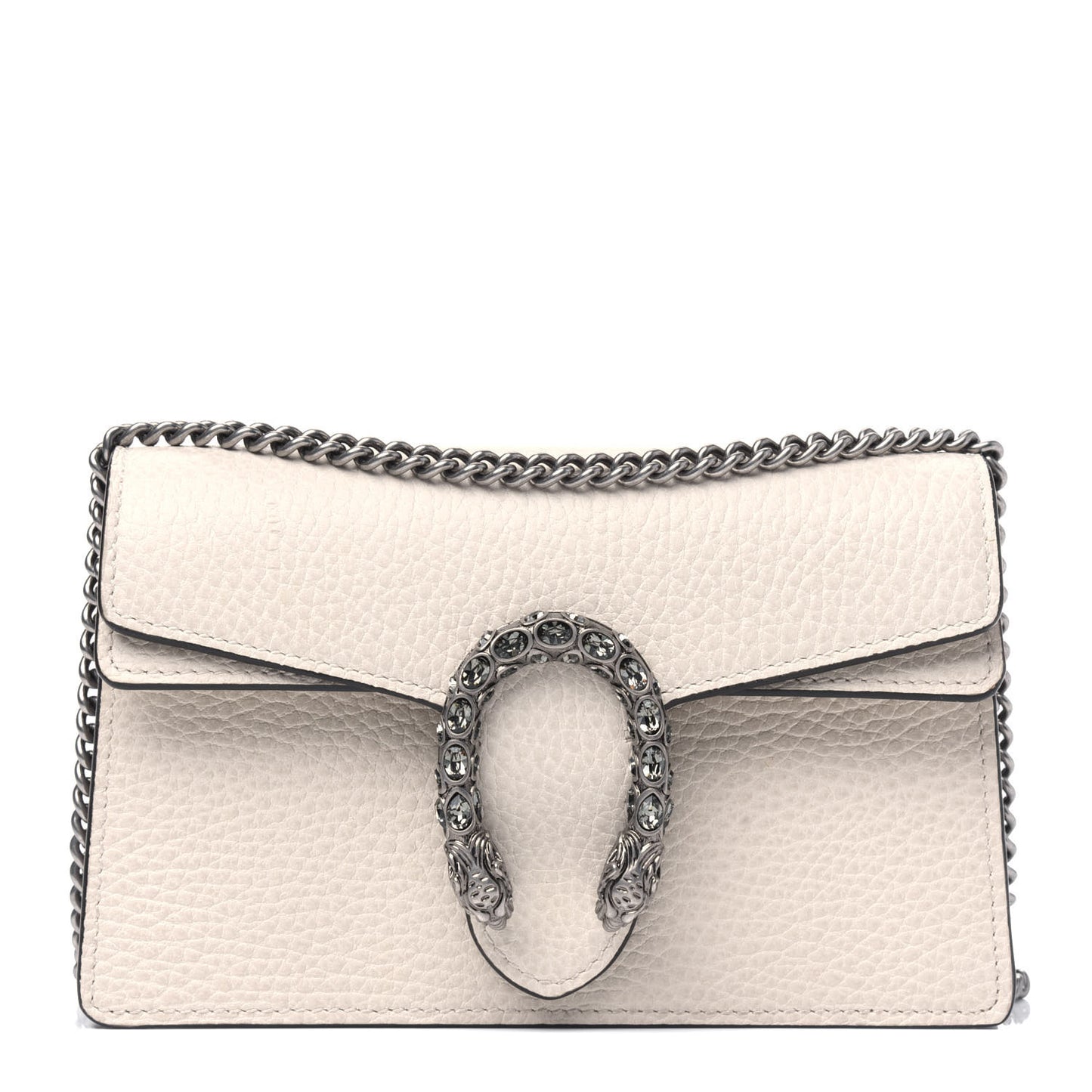 Dollar Calfskin Crystal Super Mini Dionysus Shoulder Bag Mystic White Black Diamond