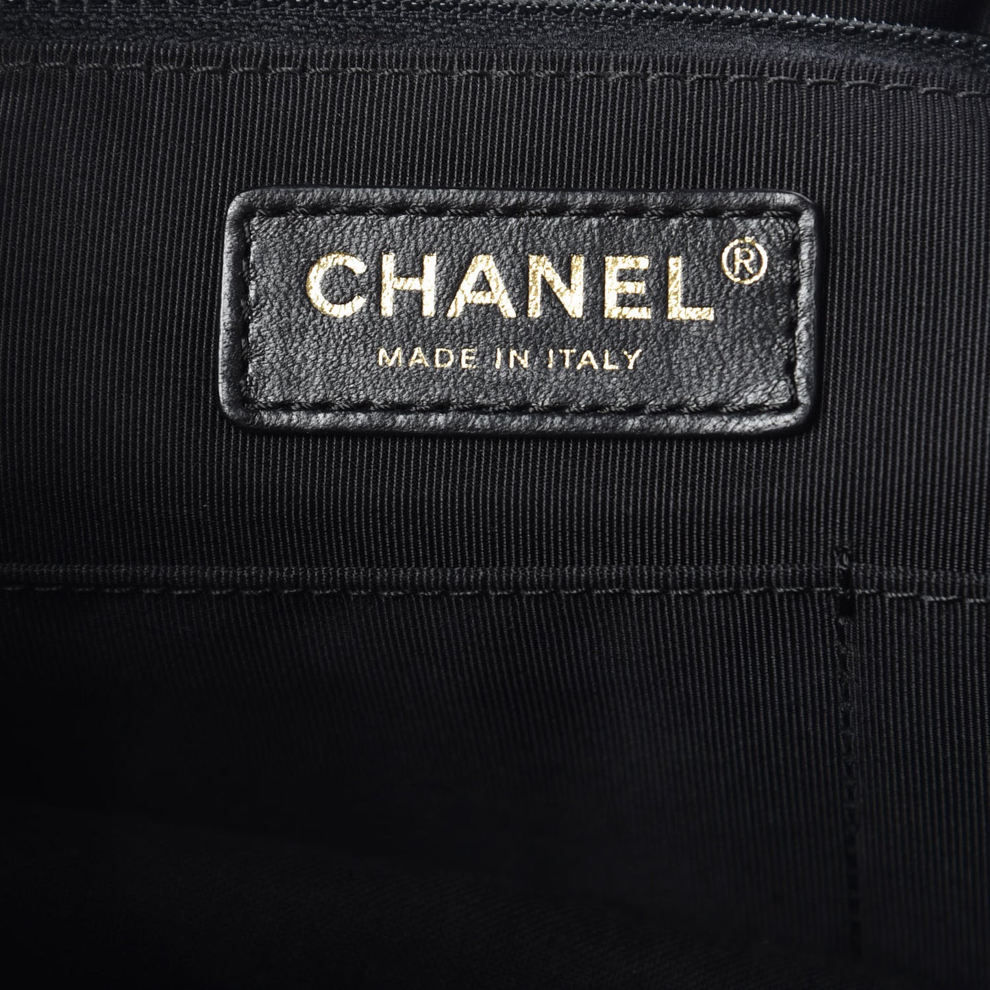 Lambskin Quilted Large Drawstring Bag Black