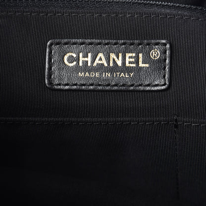 Chanel Lambskin Quilted Large Drawstring Bag Black 6 of 10