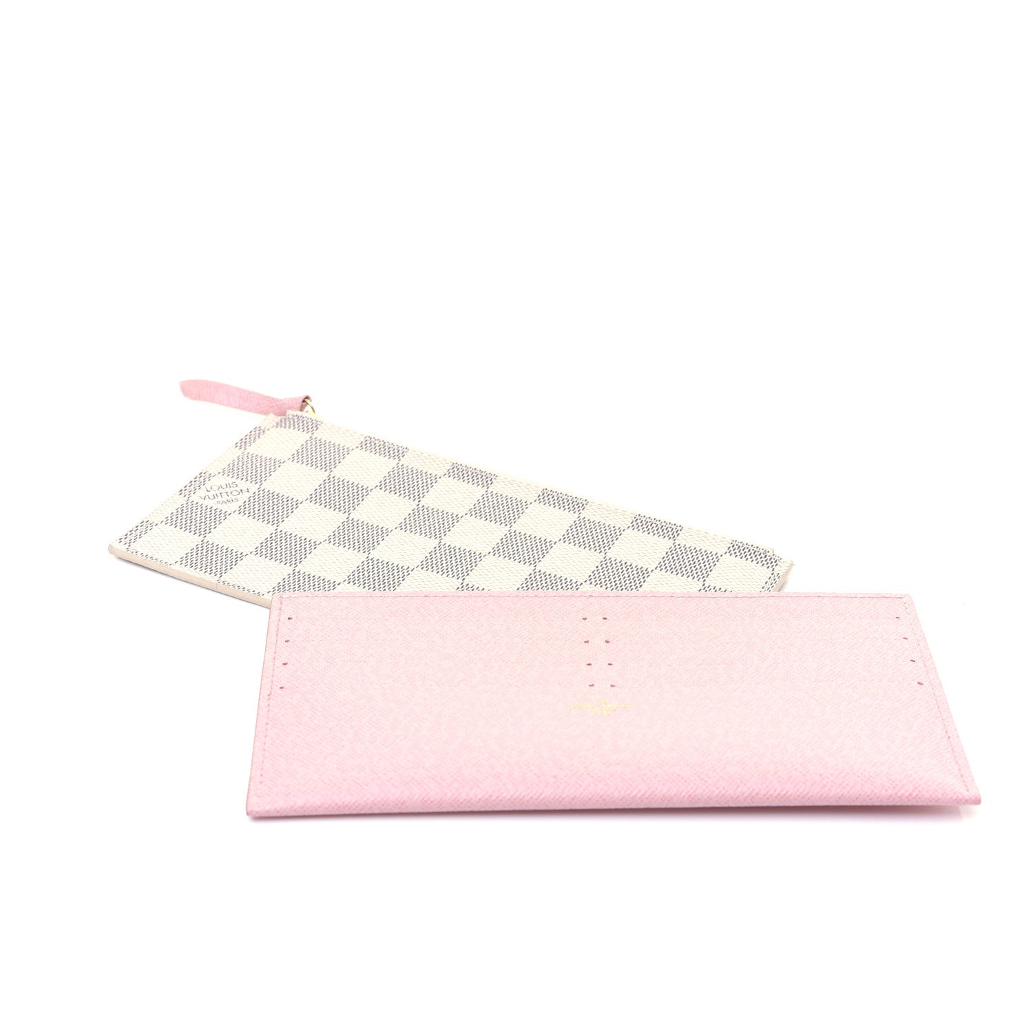 Louis Vuitton Damier Azur Pochette Felicie Chain Wallet Rose Ballerine 18 of 19