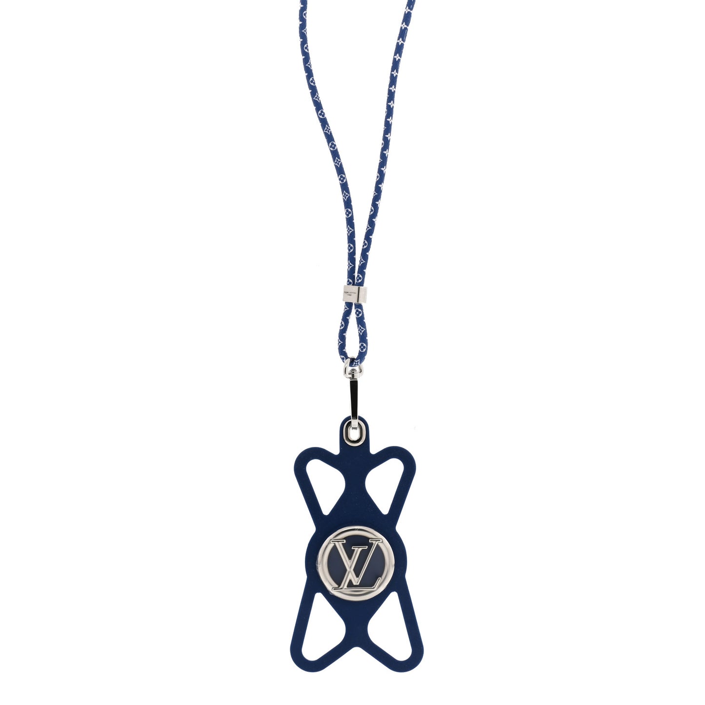 Monogram Silicone Louise Phone Holder Blue
