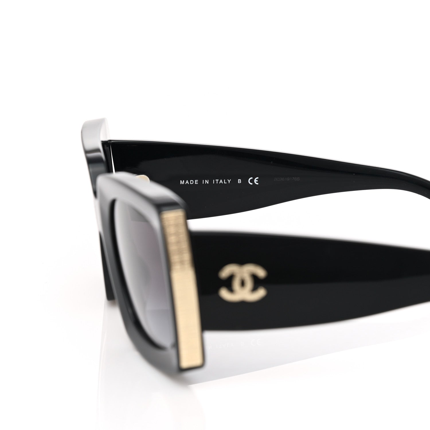 Chanel Acetate Rectangle Sunglasses 5435 Black 6 of 7