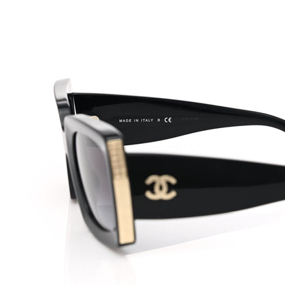Chanel Acetate Rectangle Sunglasses 5435 Black 6 of 7