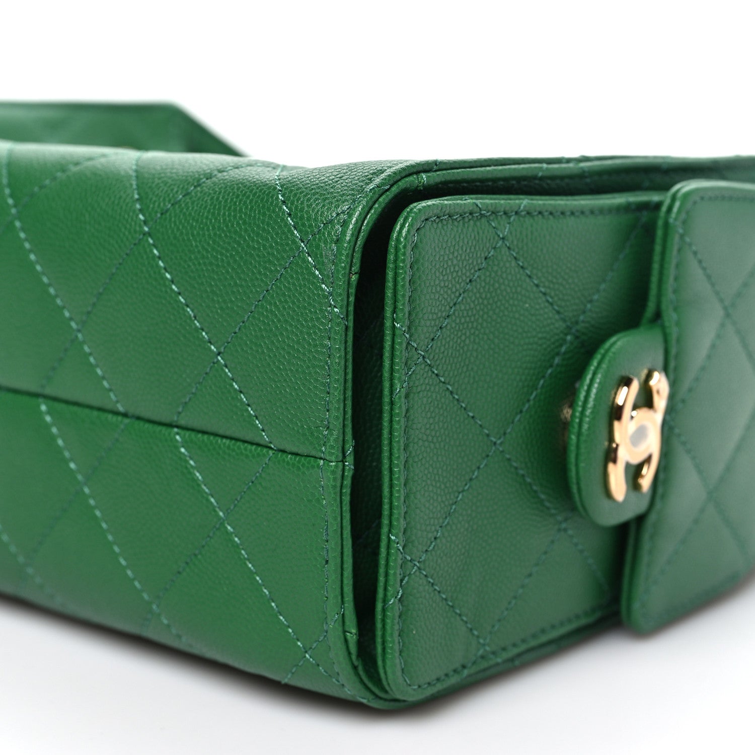 Chanel Caviar Quilted Mini Chanel 25 Handbag Green 10 of 11