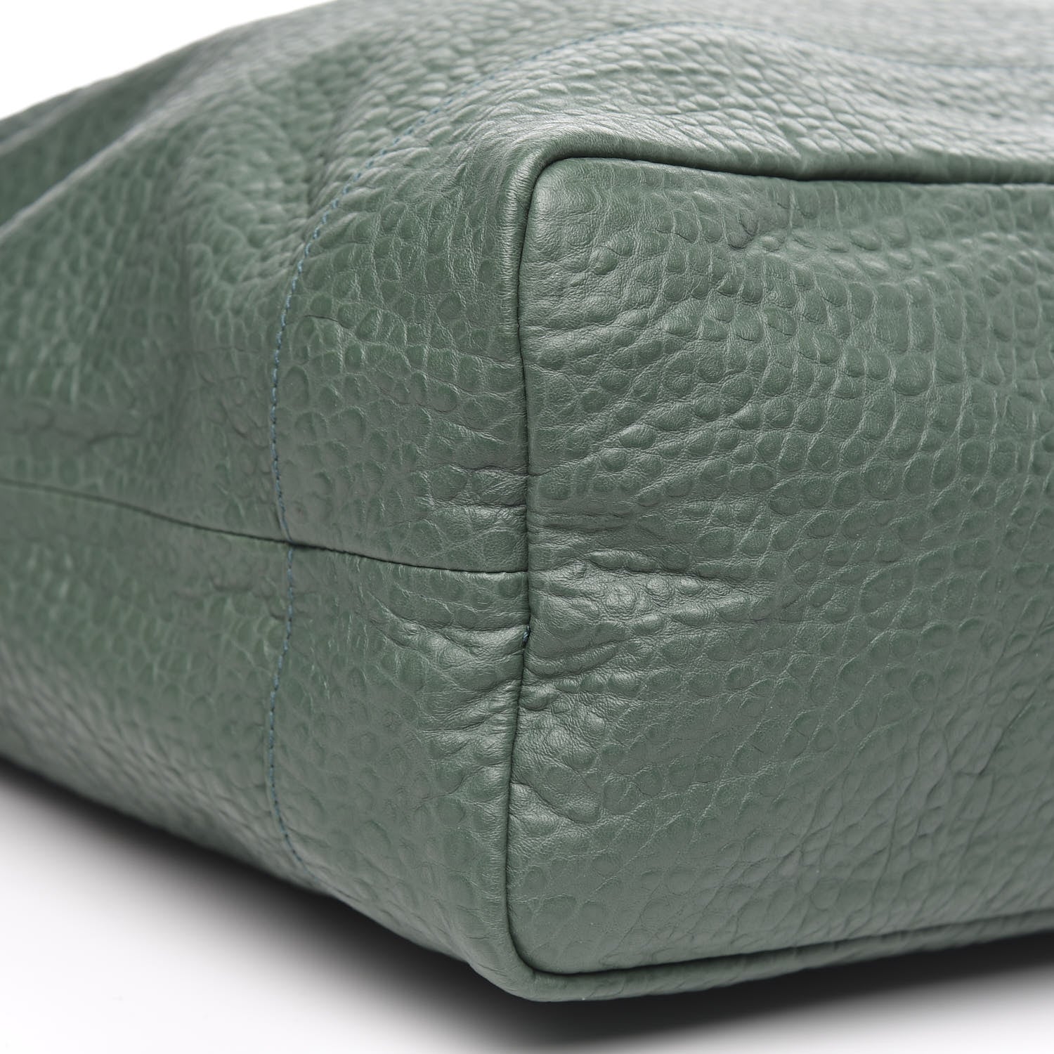 Gucci Pebbled Calfskin Large Mens Messenger Green 8 of 10