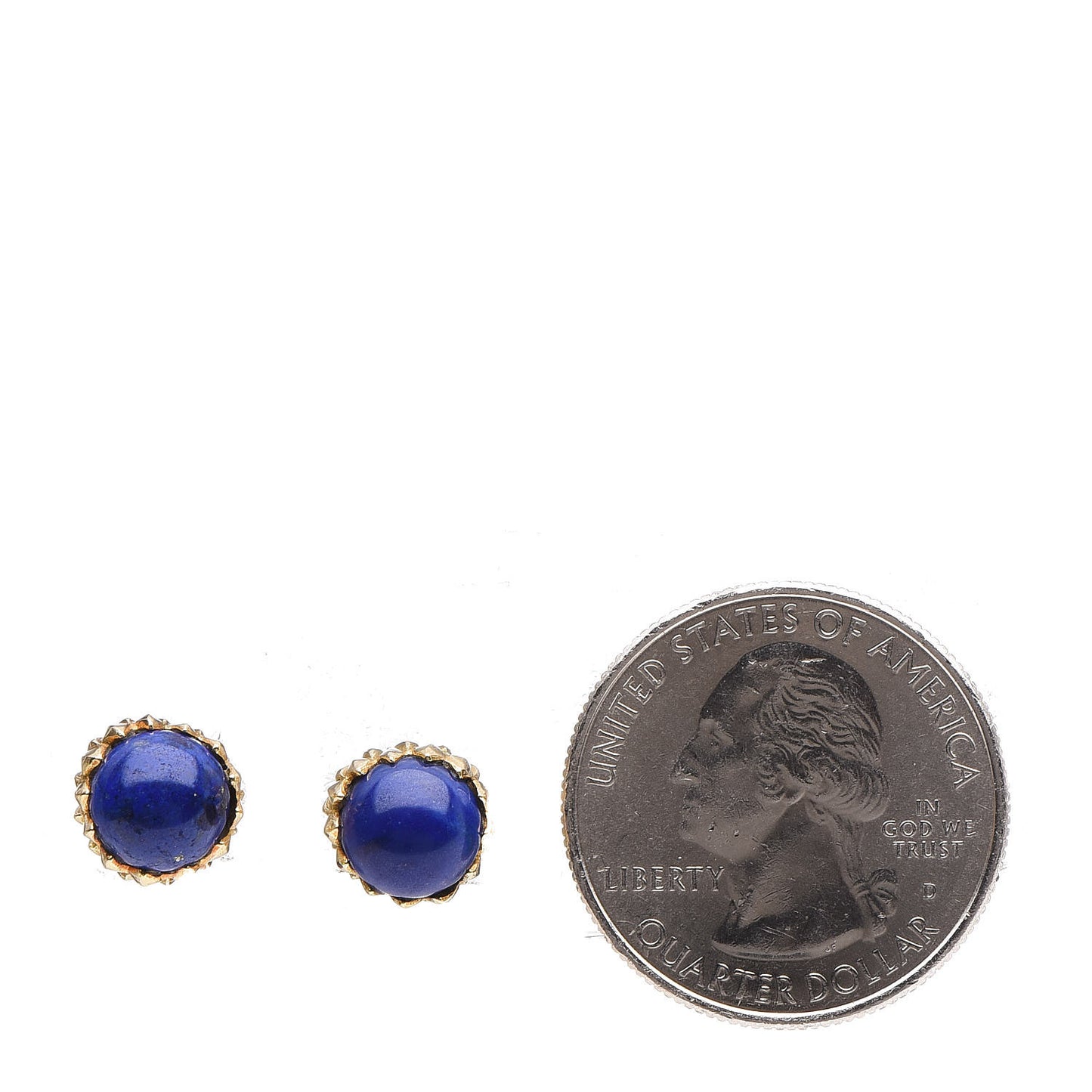 18K Yellow Gold Lapis Schlumberger Acorn Earrings