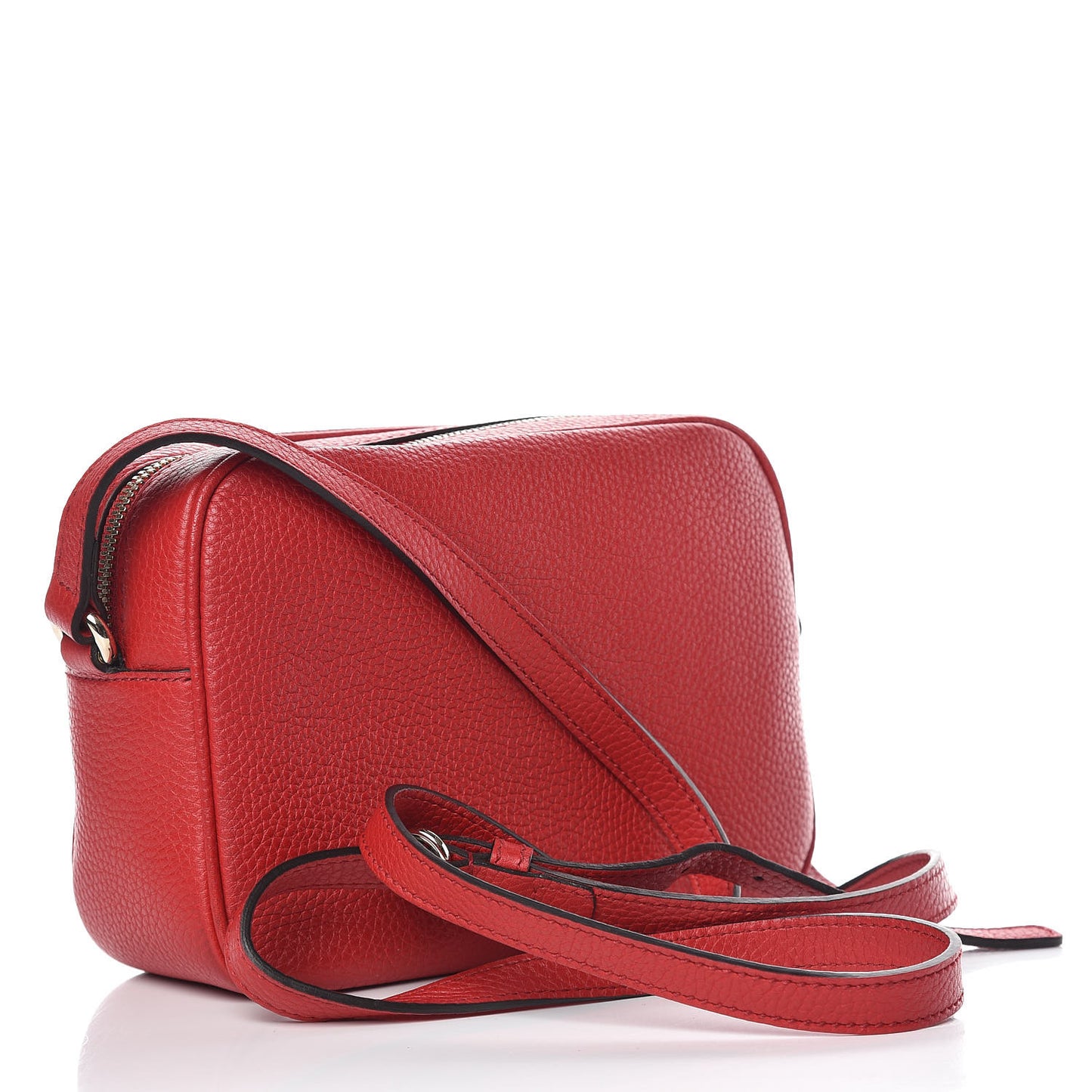 Pebbled Calfskin Small Soho Disco Bag Tabasco Red