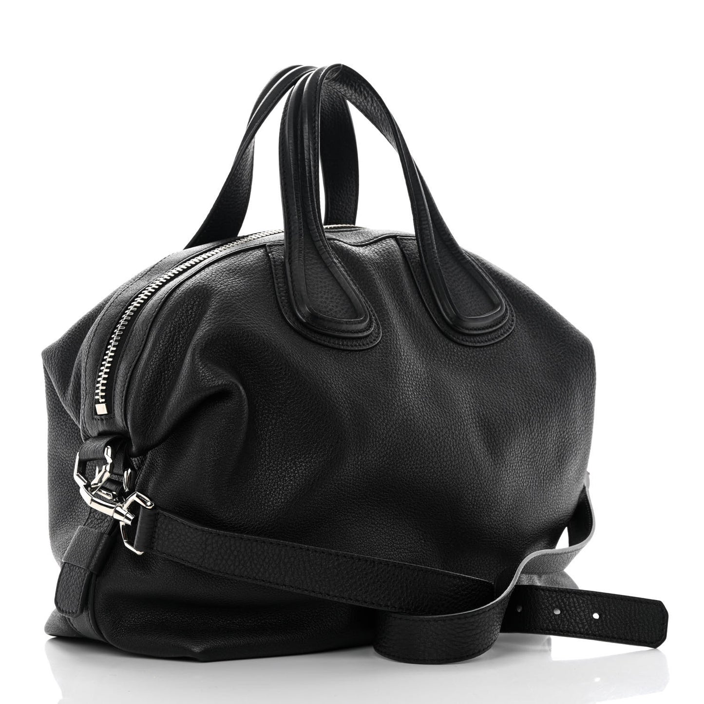 Waxy Grained Calfskin Medium Nightingale Black