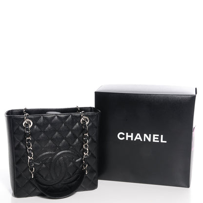 Chanel Caviar Petit Shopping Tote PST Black 5 of 8