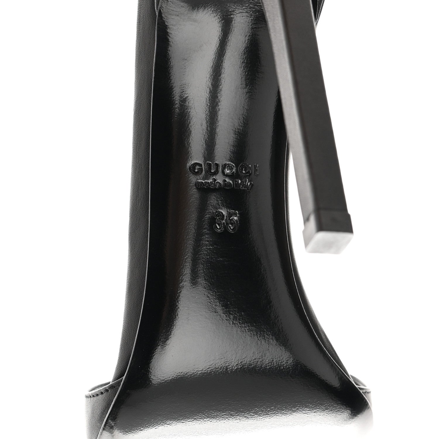 Gucci Calfskin Ursula Ankle Wrap Pumps 35 Black 6 of 9