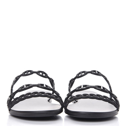 Hermes Rubber Chaine d'Ancre Rivage Sandals 41 Black 3 of 6