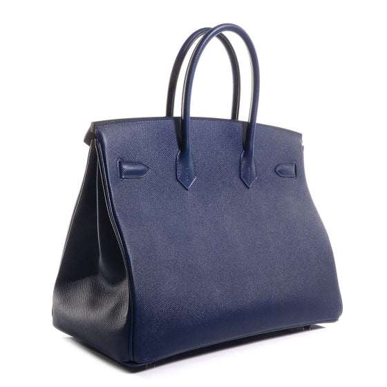 Epsom Birkin 35 Bleu Saphir