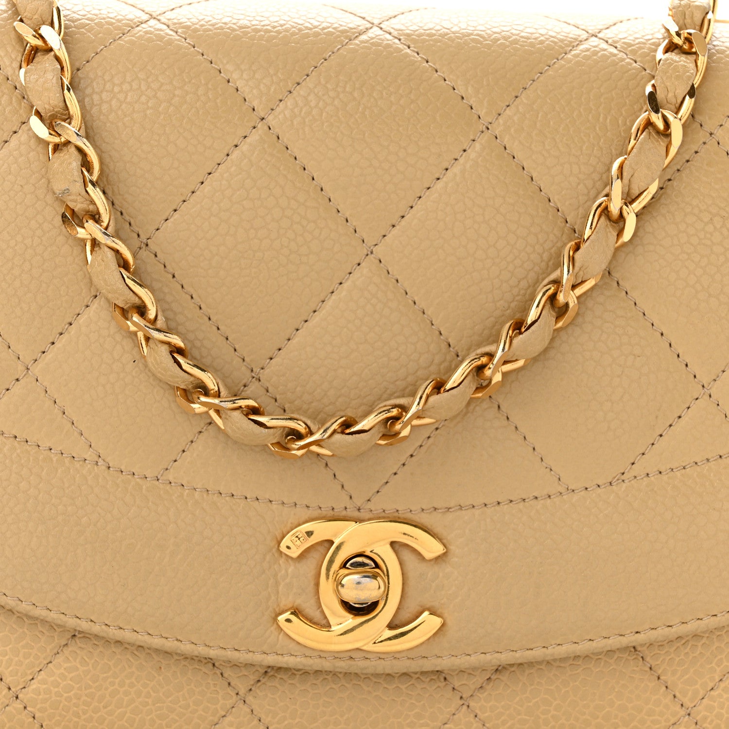 Chanel Caviar Quilted Small Single Flap Beige 8 of 13