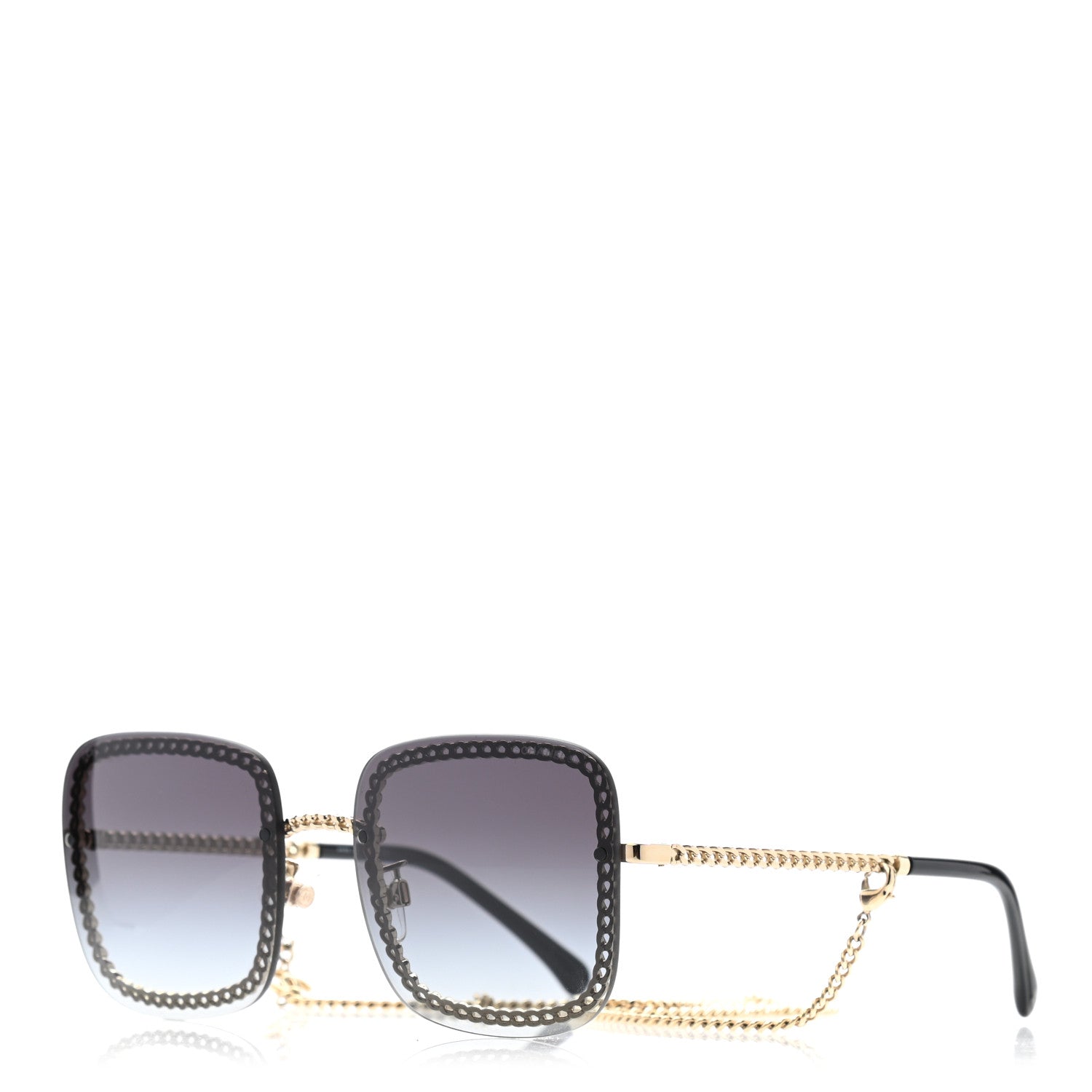 Chanel Chain Square Sunglasses 4244 Black 1 of 9
