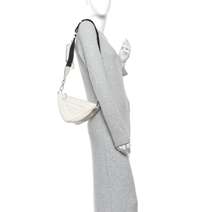 Prada Grace Lux Triangle Shoulder Bag White 2 of 9