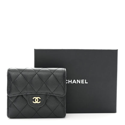 Chanel Caviar Quilted Compact Flap Wallet Black 9 of 9