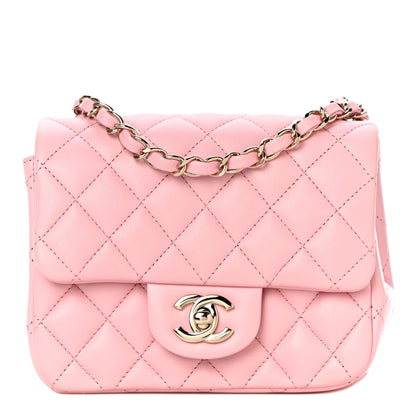 Chanel Lambskin Quilted Mini Square Flap Pink 1 of 10