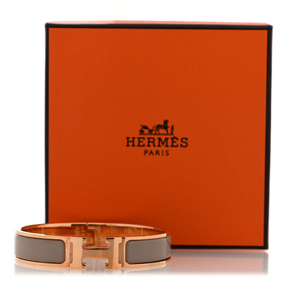 Hermes Enamel Narrow Clic Clac H Bracelet PM Marron Glace 5 of 5