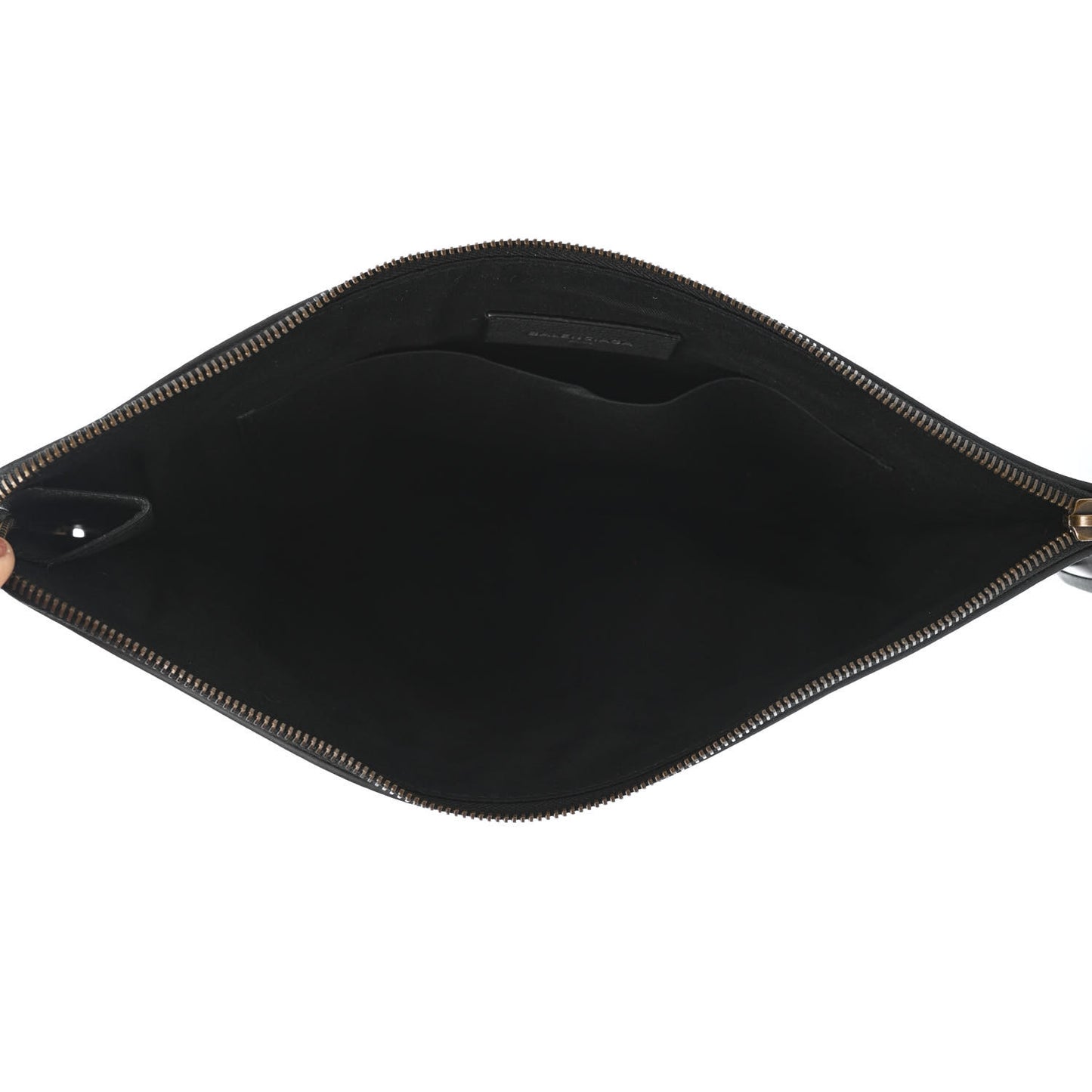 Veau Soyeux Perforated Blackout Hardware Pouch Black
