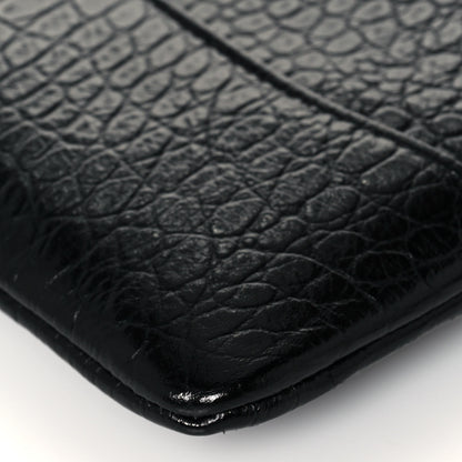 Chanel Calfskin Crocodile Embossed Quilted Medium Gabrielle Cosmetic Case Black 12 of 13