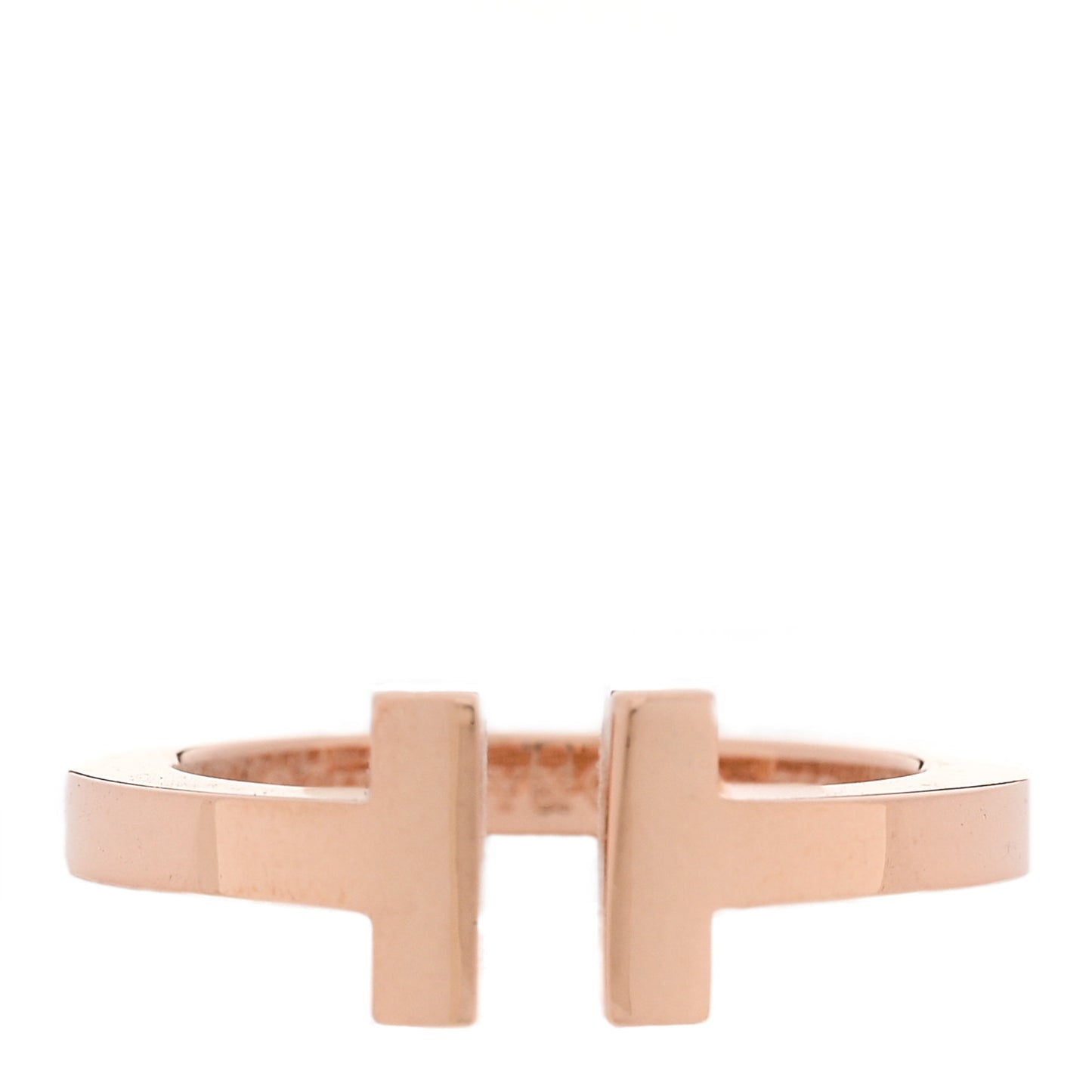 18K Rose Gold T Square Ring 54 7