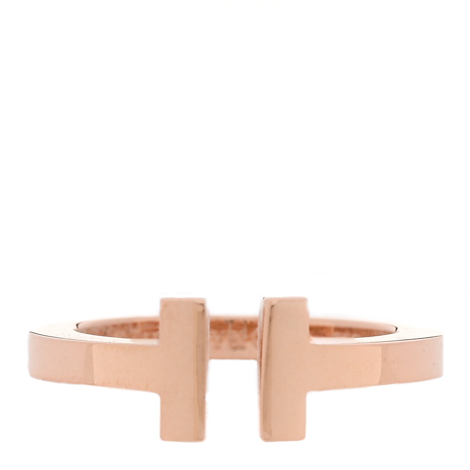 Tiffany 18K Rose Gold T Square Ring 54 7 1 of 6