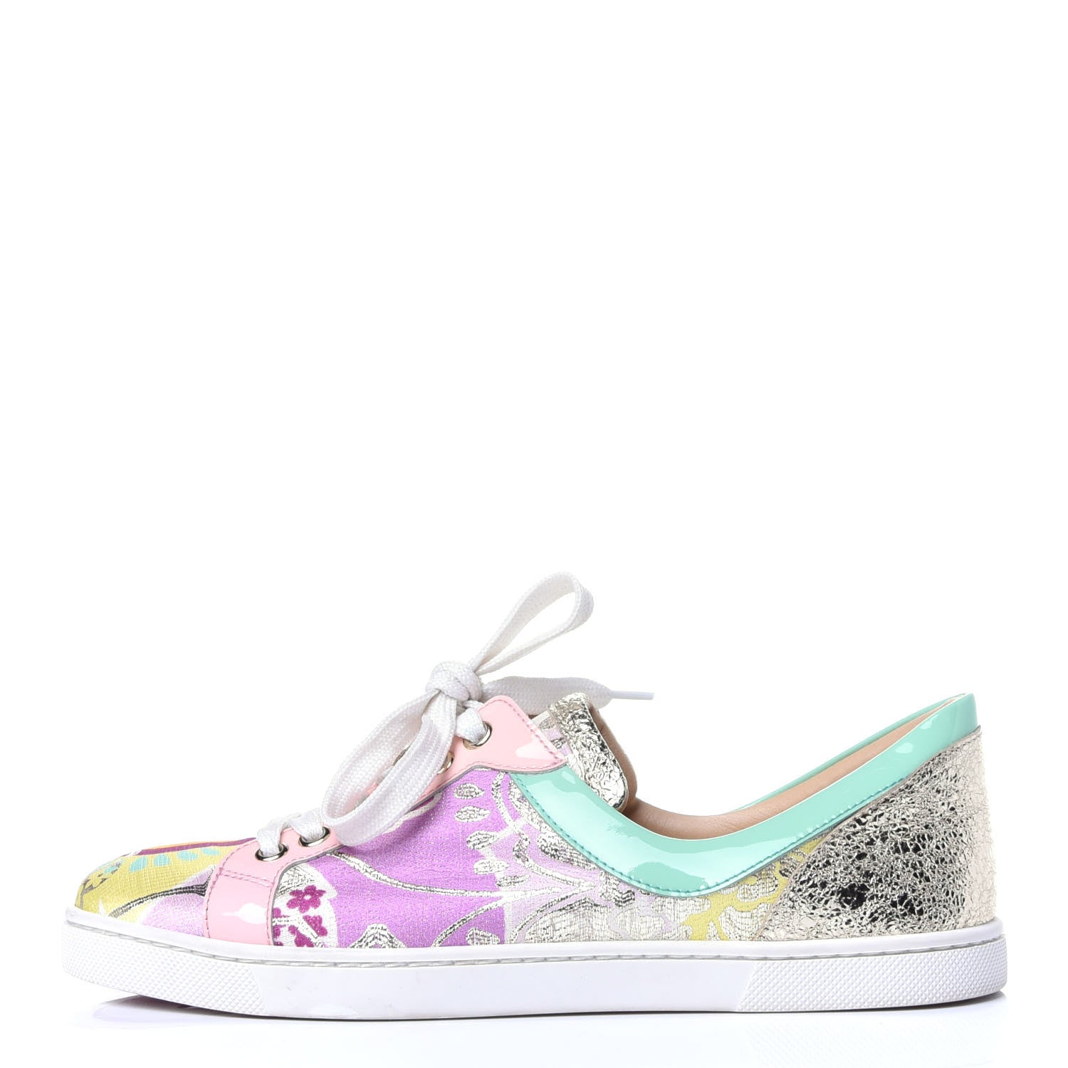 Christian Louboutin Calfskin Patent Seava Sneakers 37 Multi 1 of 14