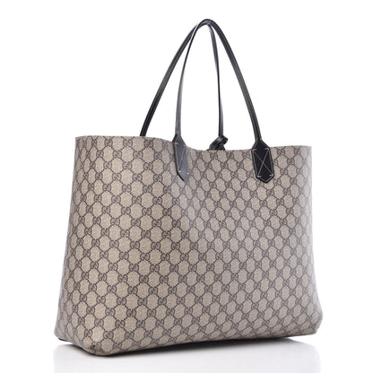 Gucci GG Supreme Monogram Large Reversible Tote Beige Black 4 of 20