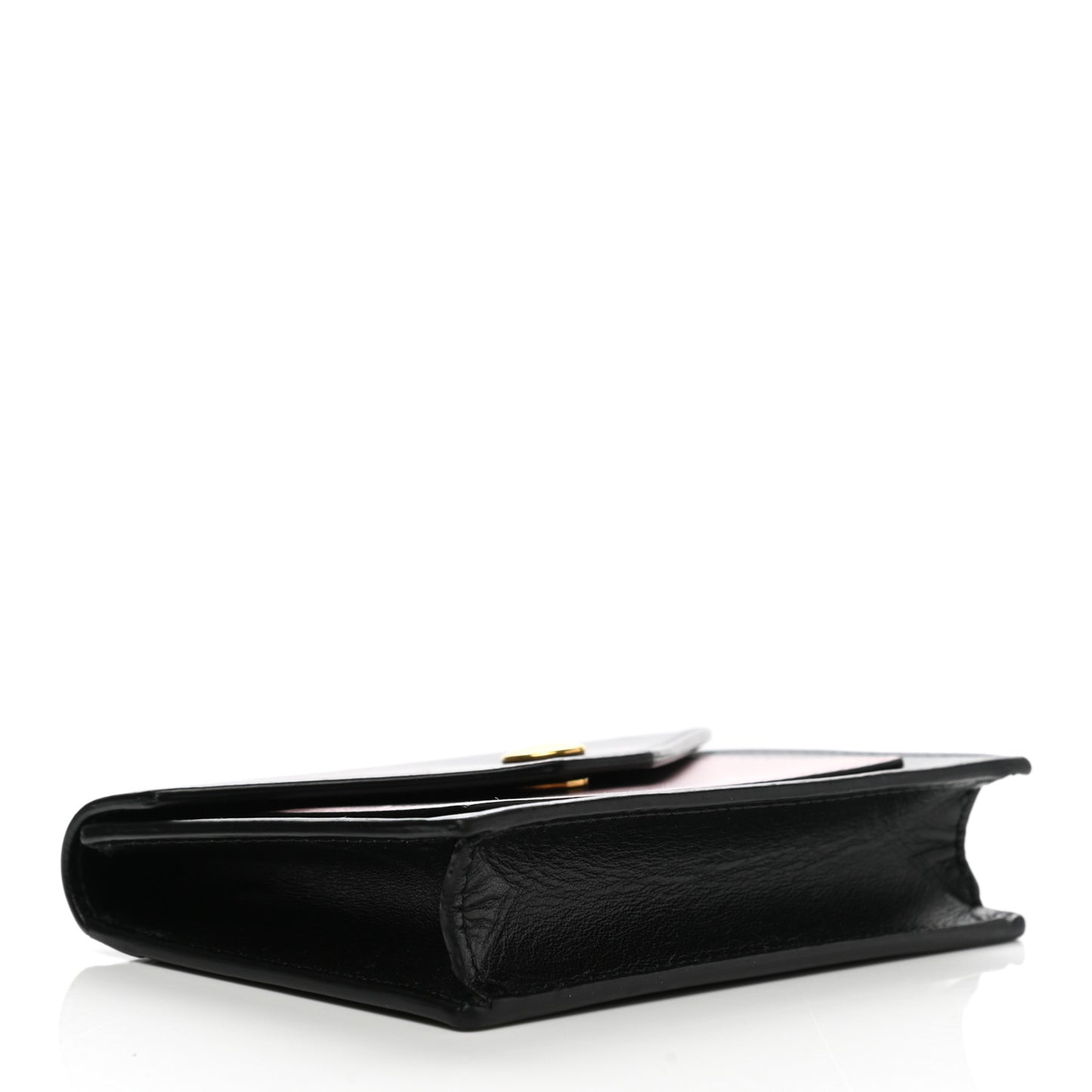 Smooth Calfskin Pocket Card Holder Liquorice Black