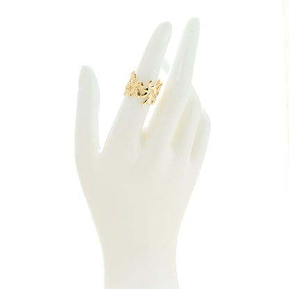 Tiffany 18K Yellow Gold Paloma Picasso Olive Leaf Wide Ring 54 6.75 2 of 4