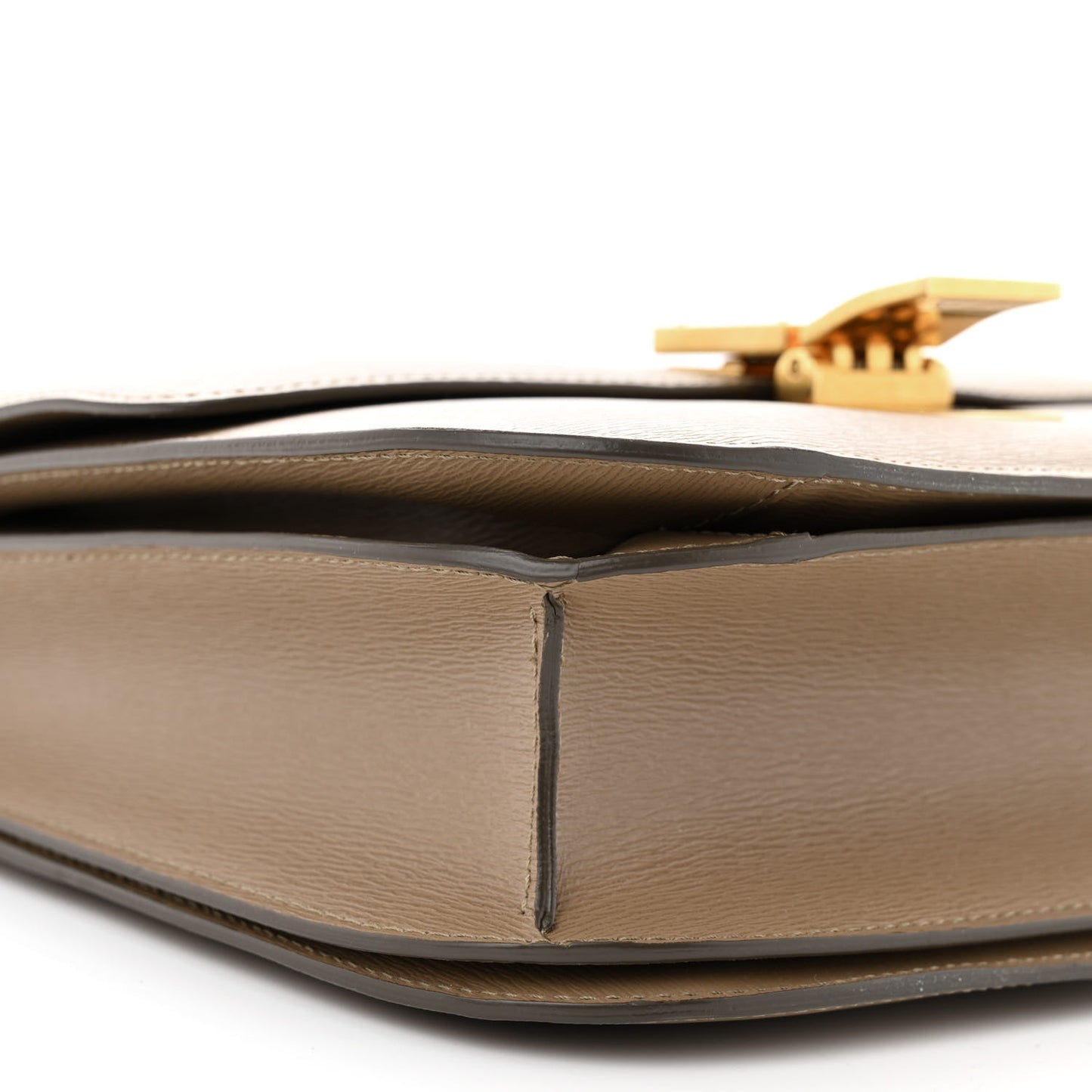 Liege Calfskin Medium Classic Box Flap Bag Taupe