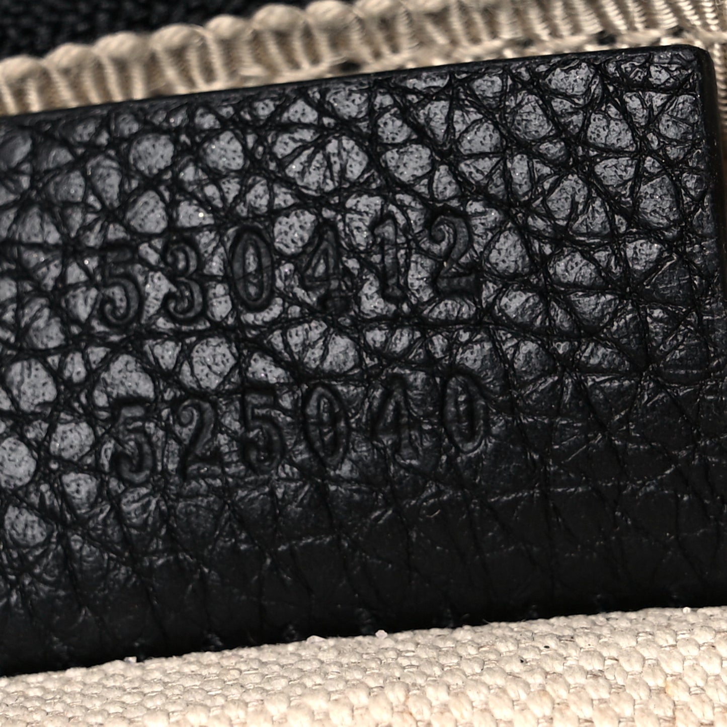 Grained Calfskin Logo Belt Bag Black