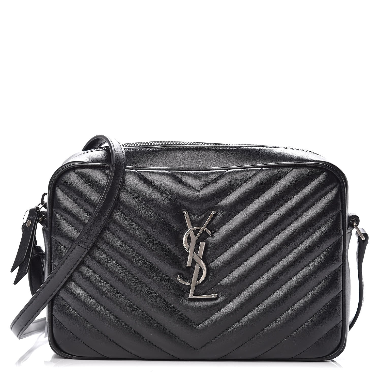 Saint Laurent Calfskin Matelasse Monogram Lou Camera Bag Black 1 of 10