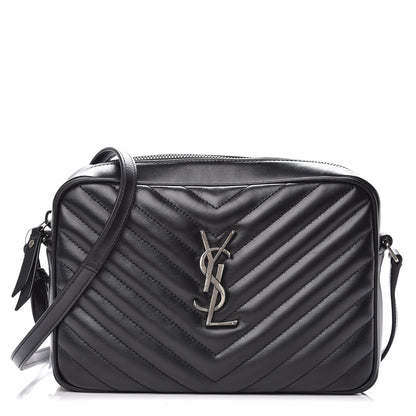 Saint Laurent Calfskin Matelasse Monogram Lou Camera Bag Black 1 of 10