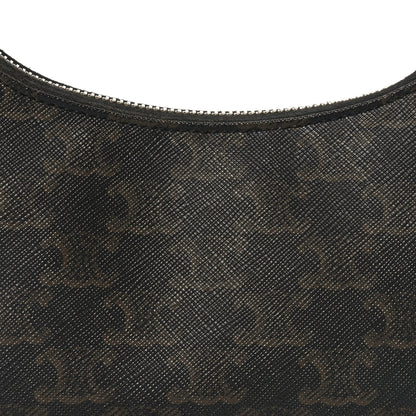 Celine Triomphe Canvas Calfskin Ava Shoulder Bag Tan 8 of 11